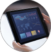 tablet showing data analytics